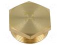Splice terminal: plug; hexagonal; brass CW617N; BR GEBO 290-7BR