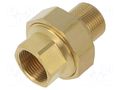 Splice terminal: double connector; brass CW617N; Thread: G 3/4" GEBO 341-5BR