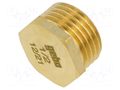 Splice terminal: plug; hexagonal; brass CW617N; BR GEBO 290-4BR