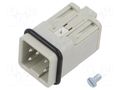 Connector: HDC; contact insert; male; 10A; 400V; Han® A; PIN: 5; 4+PE HARTING 09200045001
