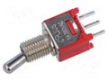 Switch: toggle; Pos: 2; SPDT; ON-ON; 1A/250VAC; 3A/28VDC; 200; THT E-SWITCH 200MSP1T2B1M2QE
