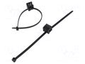 Cable tie; with fixing lugs,with fixing for edges; L: 200mm HELLERMANNTYTON T50ROSEC23-BK