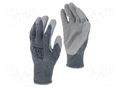 Protective gloves; Size: 10; grey; cotton,latex,polyester; 12pcs. LAHTI PRO LAHTI-L210310W