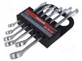 Wrench-set; combination spanner; Chrom-vanadium steel; 6pcs. PROLINE PRE-35306