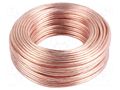 Wire: loudspeaker cable; 2x1.5mm2; stranded; CCA; transparent LANBERG SC-2X1510CC-0250TR