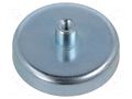 Magnet: permanent; hard ferrite; 125N; Ø: 40mm; H: 16.5mm; steel ELESA+GANTER GN50.2-HF-40-8-M4