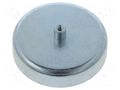 Magnet: permanent; hard ferrite; 350N; Ø: 63mm; H: 22mm; steel ELESA+GANTER GN50.2-HF-63-14-M4