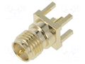 Connector: RP-SMA; socket; male; straight; THT; on PCBs; PTFE GCT RFPC-SMA29-F