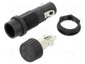 Fuse holder; 5x20mm; 20A; on panel; black; 600VAC; thermoplastic SCHURTER 0031.1803