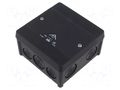 Enclosure: junction box; X: 102mm; Y: 102mm; Z: 57mm; IP66; black SPELSBERG ABOX-040-L/SW