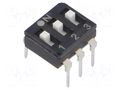 Switch: DIP-SWITCH; Poles number: 3; OFF-ON; 0.025A/24VDC; Pos: 2/3 ECE EAM103EZ