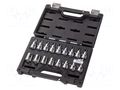 Wrench-set; Torx® socket,socket spanner,Torx®; 1/2"; 17pcs. BETA BEBW923E-FTX/C17