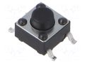 Microswitch TACT; SPST; Pos: 2; 0.05A/12VDC; SMT; 1.57N; 6x6x3.5mm CONNFLY TACT4203-12160-R