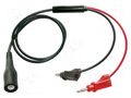 Test lead; 60VDC; 30VAC; 3A; BNC plug,banana plug 4mm x2; Len: 2m ELECTRO-PJP PJP7175-50-200N