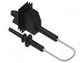 Test lead; 10A; banana plug 4mm,crocodile clip; insulated; black ELECTRO-PJP PJP5600/5500-100N