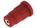 Connector: 4mm banana; socket; 36A; red; nickel plated; m3 holes ELECTRO-PJP PJP3293-R