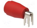 Connector: 4mm banana; socket; 25A; red; nickel plated; PCB; 28mm ELECTRO-PJP PJP3263SPCT/PCB-R