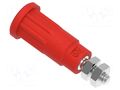 Connector: 2mm banana; socket; 10A; 28.3mm; red; M3; insulated ELECTRO-PJP PJP229-4-R