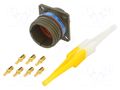 Connector: military; socket; male; PIN: 6; size 17; olive; crimped AMPHENOL D38999/20WE6PN