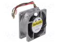 Fan: DC; axial; 24VDC; 60x60x25mm; 46.8m3/h; 35dBA; ball; 6150rpm SANYO DENKI 9LG0624P4H001