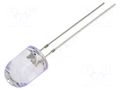 LED; blue; 8mm; 4200÷5800mcd; 30°; Front: convex; 2.9÷3.4VDC; round OPTOSUPPLY OSBBS28B31B