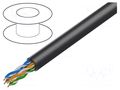 Wire; U/UTP; 4x2x24AWG; 5e; outdoor; wire; Cu; Insulation: PE; black DIGITUS DK-1511-V-05-OD