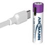 Rechargeable batteries AAA 1.5V 500mAh (Li-Ion 0.74Wh), with USB-C peak output power DC 1.5V 1A (4pcs box) ANSMANN 1311-0028 4013674193967