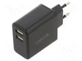 Power supply: switching; 5VDC; 2.4A; Out: USB A; 12W; 230VAC; 0÷40°C LOGILINK PA0210