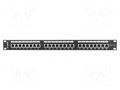 Patch panel; black; Number of ports: 24; Standard: 19"; Cat: 5e LANBERG PPS5-1024-B