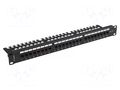 Patch panel; black; Number of ports: 24; Standard: 19"; Cat: 5e LANBERG PPU5-1124-B