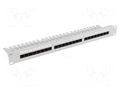 Patch panel; white; Number of ports: 24; Standard: 19"; Cat: 6a LANBERG PPUA-1124-S