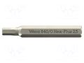 Screwdriver bit; Hex Plus key; HEX 2.5mm; 840/0 Micro WERA WERA.05058112001
