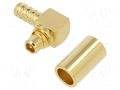Plug; MMCX; male; angled 90°; 50Ω; RG174,RG188,RG316; for cable NINIGI MMCX-011