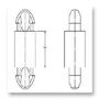 PCB SPACER SUPPORT, NYLON 6.6, 6MM, PK25 MDLSP1-06M-01