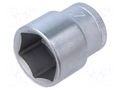 Socket; 6-angles,socket spanner; 27mm; 1/2"; tool steel; L: 41.5mm GEDORE GEDORE-6132150