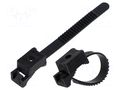Cable strap clip; L: 80mm; 100pcs; -15÷80°C; StrapLock; Body: black TIE10 TTSL20B