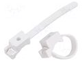 Cable strap clip; L: 80mm; 100pcs; -15÷80°C; StrapLock; Body: white TIE10 TTSL20W
