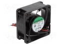 Fan: DC; axial; 24VDC; 60x60x25mm; 62m3/h; 41.7dBA; ball; 7500rpm SUNON PF60252B1-A99