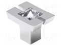 Knob; H: 19mm; glass,zamak; W: 18mm; L: 24mm; Plating: galvanized GTV Poland GTV-GZ-71C024-01
