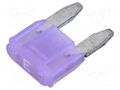 Fuse: fuse; 3A; 12VDC; automotive; 10.9mm; SMART GLOW; MINI LITTELFUSE 0MINI003.HXGLO