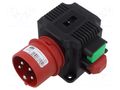 Connector: AC supply 3-phase; socket; male; 16A; 400VAC; IEC 60309 PCE 201620