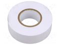 Tape: electrical insulating; W: 25mm; L: 20m; Thk: 0.19mm; white ANTICOR ANC-202-25-20WH