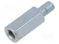 Screwed spacer sleeve; 20mm; Int.thread: M6; Ext.thread: M6 BM GROUP BMQSMS020M6