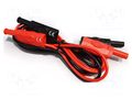 Test leads; Inom: 10A; Len: 1.25m; banana plug 4mm,both sides PEAKTECH PKT-P7030