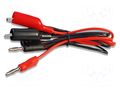 Test leads; Inom: 5A; Len: 1.1m; banana plug 4mm,crocodile clip PEAKTECH PKT-P7035