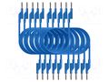 Test leads; 50VAC,120VDC; 10A; banana plug 4mm,both sides; blue PEAKTECH PKT-P7049-BL