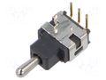 Switch: toggle; Pos: 3; SP3T; (ON)-OFF-ON; 0.1A/28VAC; 0.1A/28VDC NKK SWITCHES A1SJH
