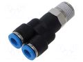 Push-in fitting; straight,Y-Yap spliYYer; -0.95÷6bar; PBT; QS FESTO QSY-1/4-6