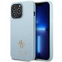 Guess Saffiano 4G Small Metal Logo case for iPhone 13 Pro Max - blue, Guess 3666339048037 3666339048037