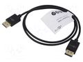 Cable; DisplayPort plug,both sides; PVC; 1m; black; Core: Cu; ABS GOOBAY GOOBAY-77442